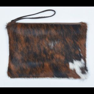 Tri - Color Brazilian 9 X 13 Cowhide Clutch